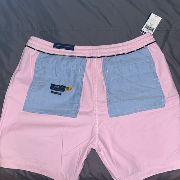 POLO RALPH LAUREN Men's Pink Classic Fit Elastic Waist Prepster 6" Chino Shorts - Picture 6 of 9